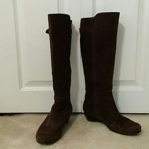 Suede Knee High Boots Size 8.